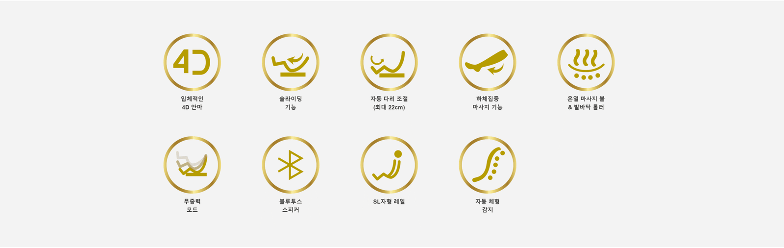 코웨이 안마의자의 대표적인 기능들
