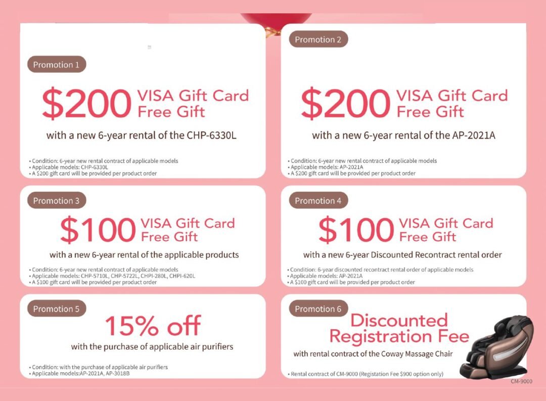 Coway February Valenitine's Promotion