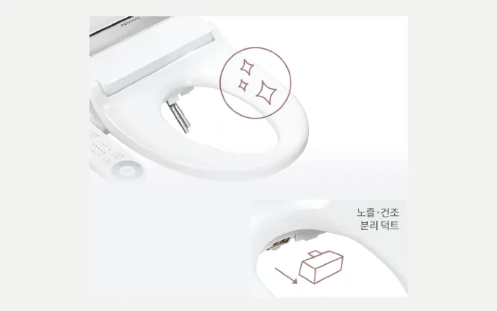 코웨이 BAS-22 스테인리스 트윈 노즐과 위생적인 소재